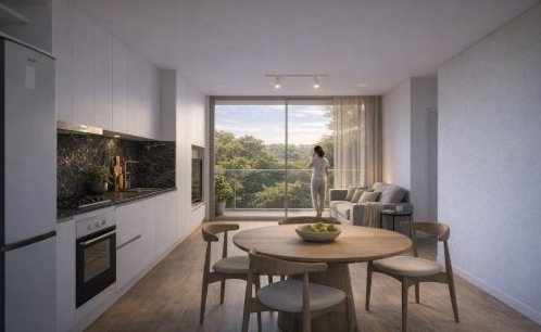 Cocina y comedor, 1 dormitorio