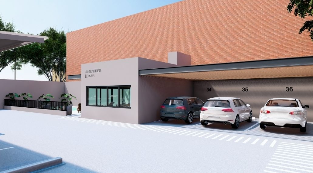 Render del acceso a amenities