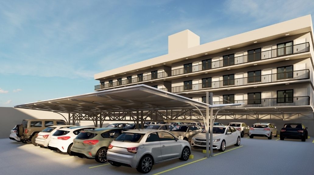 Render de las cocheras